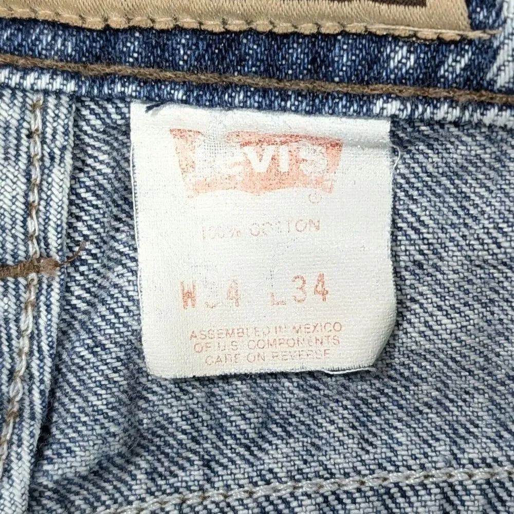 Levis Silver Tab 512 Acid Wash Jeans Men 34x34 (Actual 30x33) Vintage‎ 90's